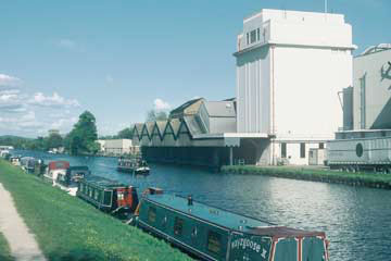 Boat passing Cadburys factory