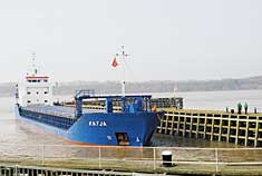 MV Katja Between the Piers