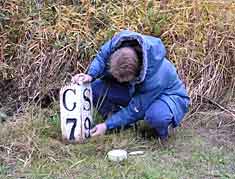 Waxing a milepost