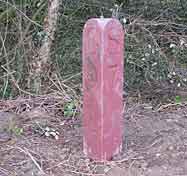 New milepost prior to painting